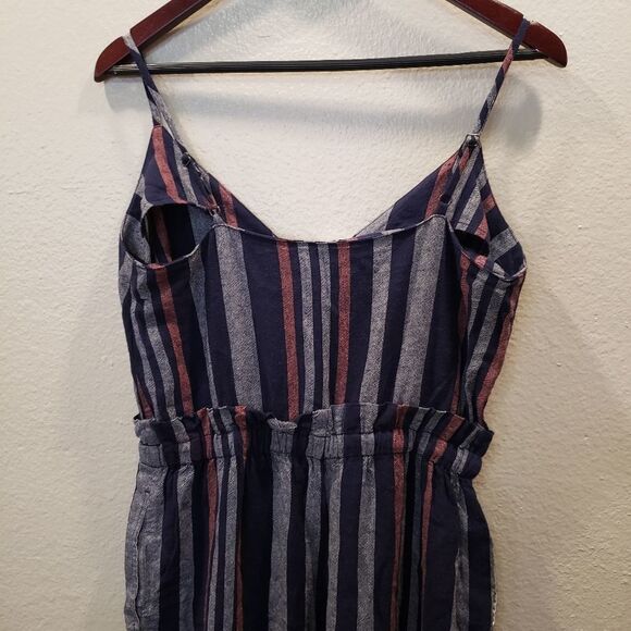 Splendid Veritcal CrossHatch Waist Tie Jumpsuit - Picture 5 of 9